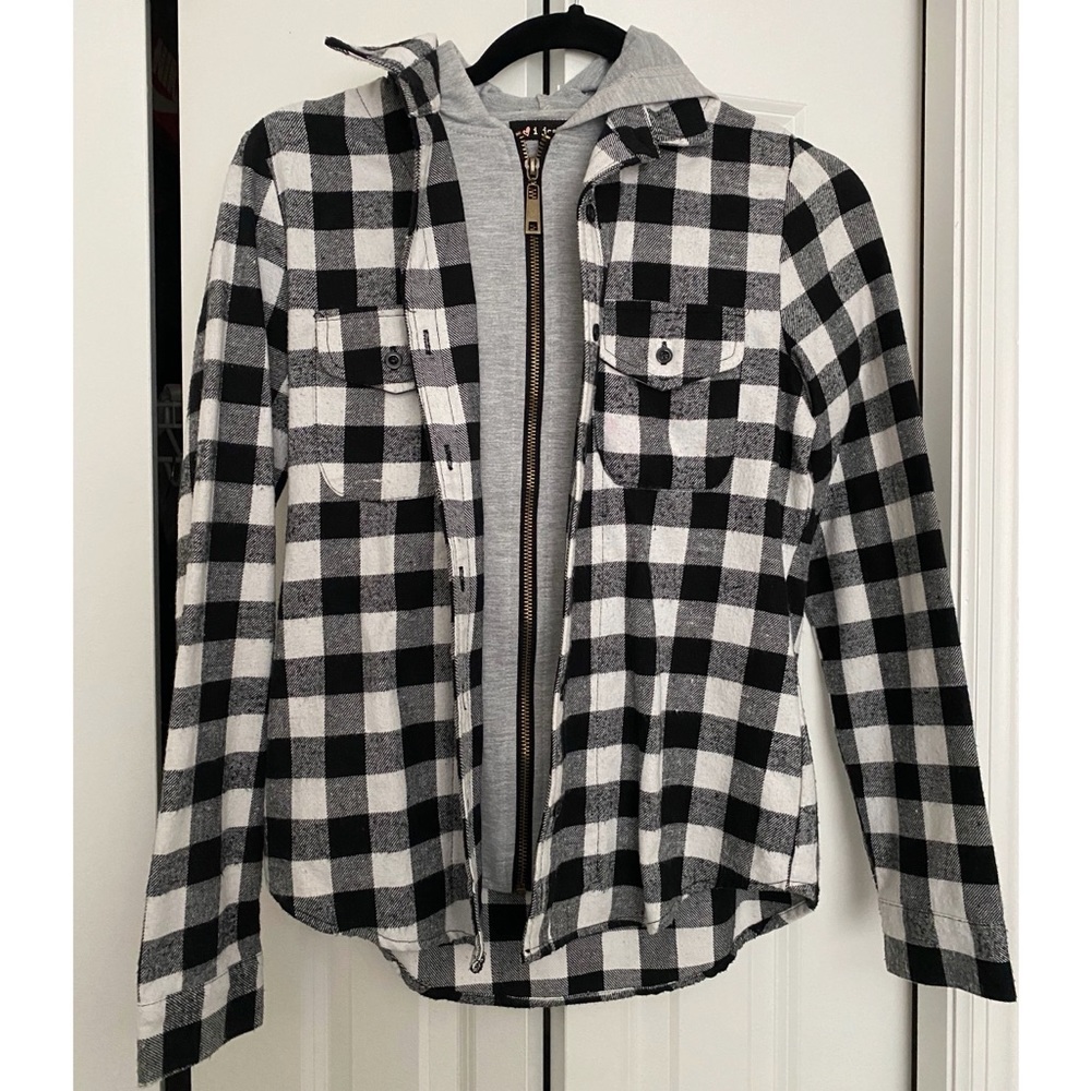 Black & White Plaid Jacket